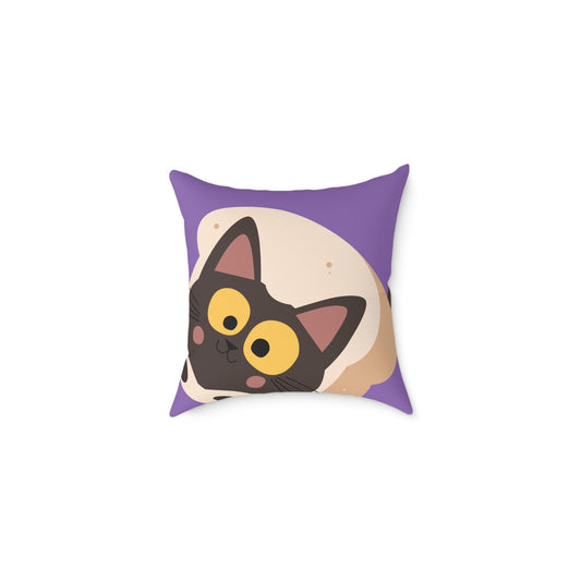 Square Poly Canvas Pillow-Purple