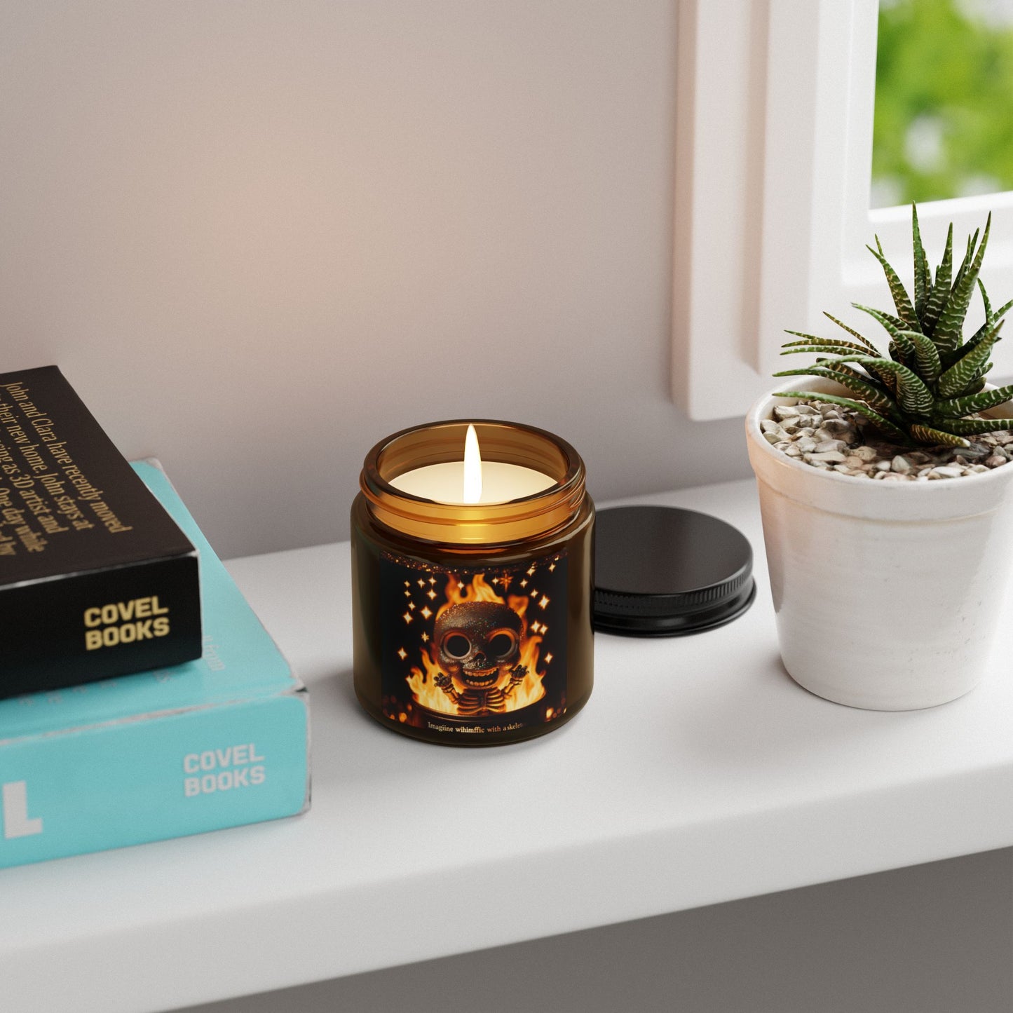 Scented Soy Candle (Multi-Size, Amber Jar)