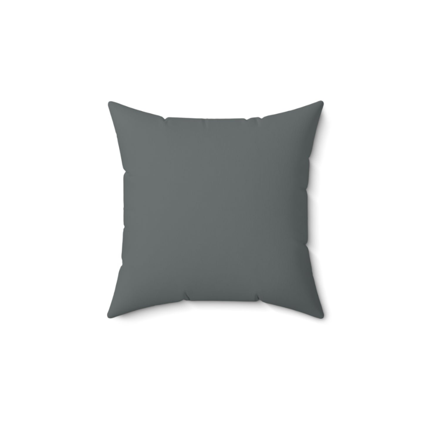 Faux Suede Square Pillow-Gray