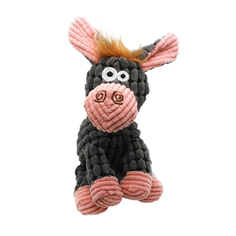 Dog Toys Stuffed Donkey Squeaking Pet Toy Plush