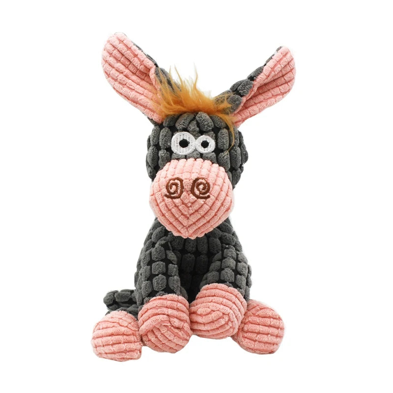 Dog Toys Stuffed Donkey Squeaking Pet Toy Plush