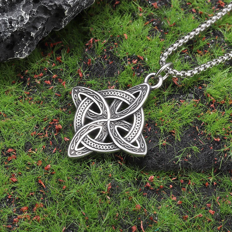 2pcs/set Irish Celtic Trinity Knot Necklace Witchcraft