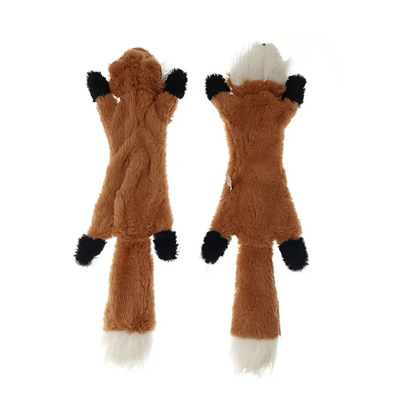 Plush dog toys squeak pet wolf rabbit animal plush toy dog chew squeaky whistling involved squirrel dog toys