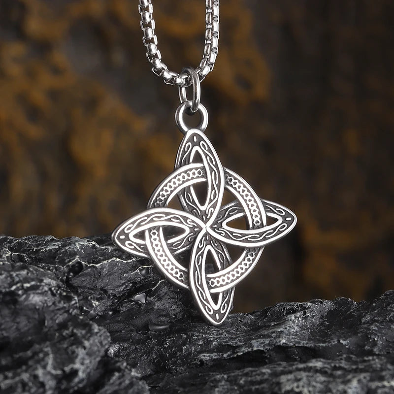 2pcs/set Irish Celtic Trinity Knot Necklace Witchcraft