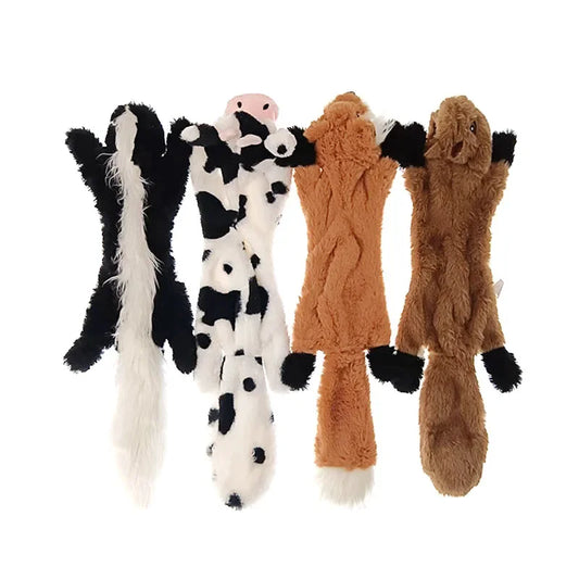 Plush dog toys squeak pet wolf rabbit animal plush toy dog chew squeaky whistling involved squirrel dog toys